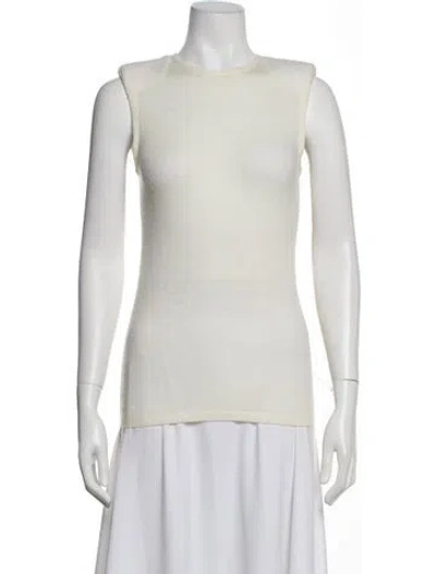 Pre-owned Tibi Wool Crew Neck Top W/ Tags In Neutral