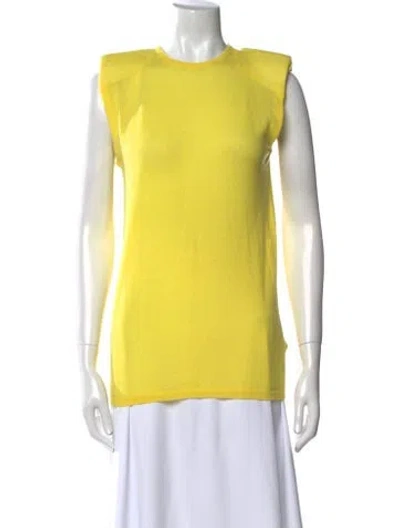 Pre-owned Tibi Wool Crew Neck Top In Yellow