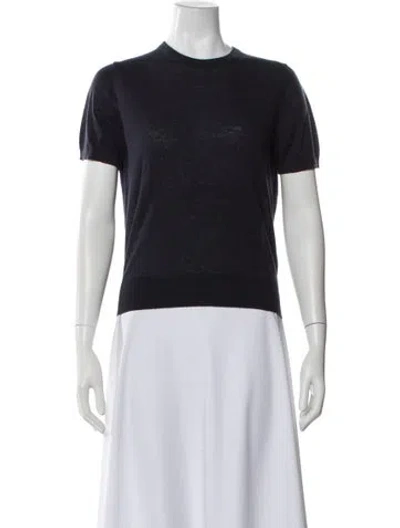 Pre-owned Tibi Wool Crew Neck T-shirt In Blue