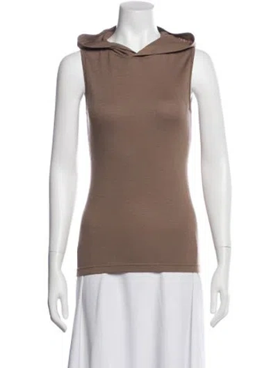 Pre-owned Tibi Wool Cutout Accent Pajamas In Brown