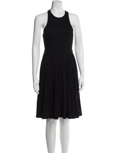 Pre-owned Tibi Wool Knee-length Dress In Black
