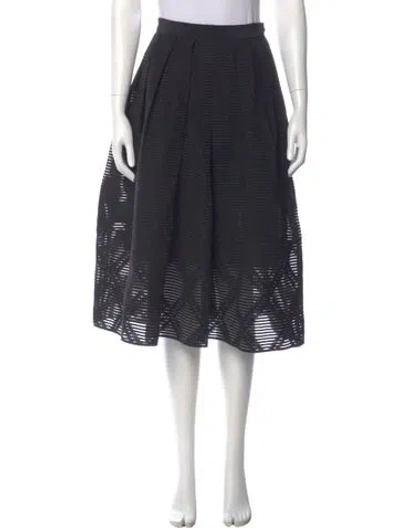 Pre-owned Tibi Wool Knee-length Skirt In Black