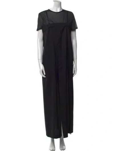 Pre-owned Tibi Wool Long Dress In Black