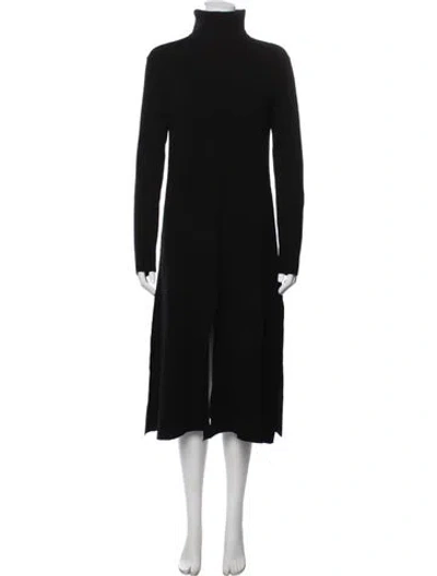 Pre-owned Tibi Wool Long Dress In Black