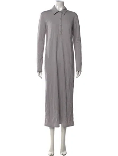 Pre-owned Tibi Wool Long Dress In Grey