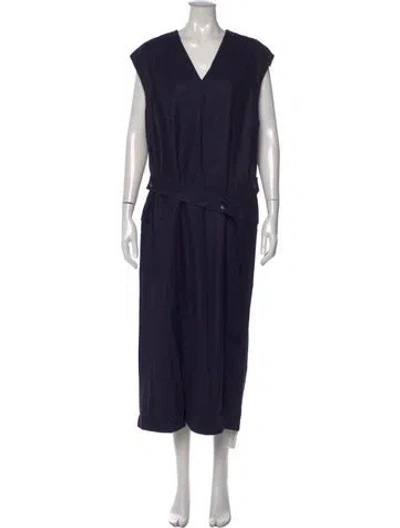 Pre-owned Tibi Wool Long Dress W/ Tags In Blue