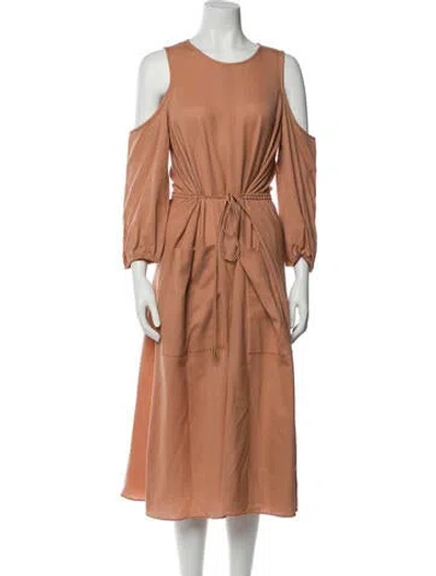 Pre-owned Tibi Wool Long Dress W/ Tags In Neutral