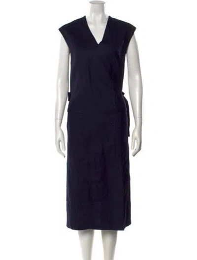 Pre-owned Tibi Wool Midi Length Dress In Blue