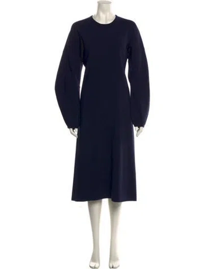 Pre-owned Tibi Wool Midi Length Dress In Blue