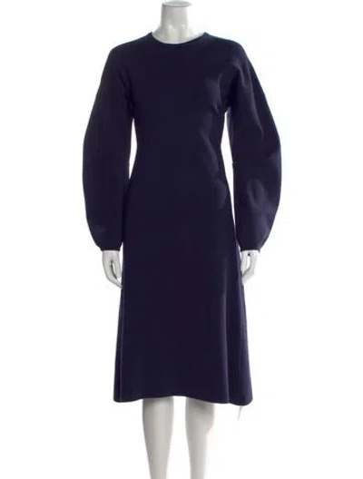 Pre-owned Tibi Wool Midi Length Dress In Blue