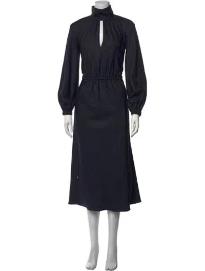 Pre-owned Tibi Wool Midi Length Dress In Blue