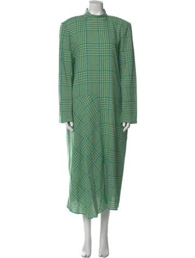 Pre-owned Tibi Wool Midi Length Dress In Green