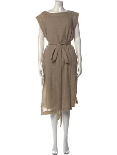 Pre-owned Tibi Wool Midi Length Dress In Neutrals