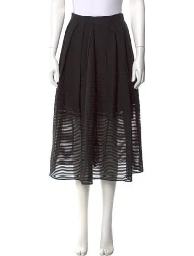 Pre-owned Tibi Wool Midi Length Skirt In Black