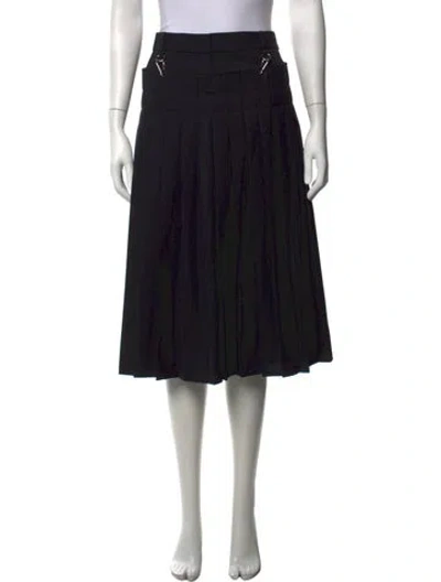 Pre-owned Tibi Wool Midi Length Skirt In Black