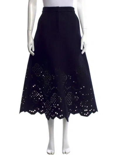 Pre-owned Tibi Wool Midi Length Skirt In Blue