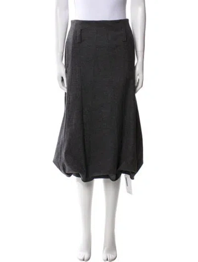 Pre-owned Tibi Wool Midi Length Skirt In Gray