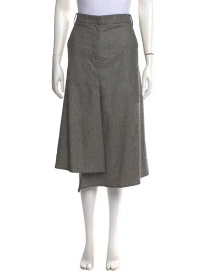 Pre-owned Tibi Wool Midi Length Skirt In Gray