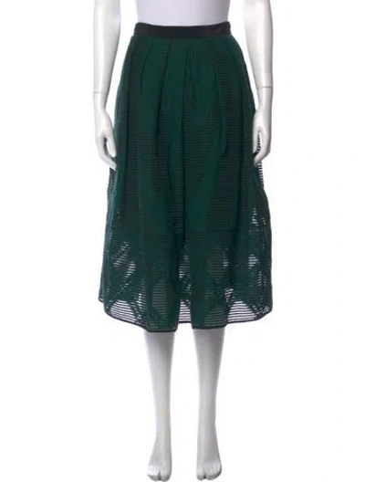 Pre-owned Tibi Wool Midi Length Skirt In Green
