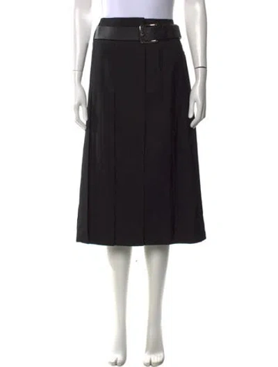 Pre-owned Tibi Wool Midi Length Skirt W/ Tags In Black