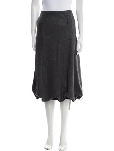 Pre-owned Tibi Wool Midi Length Skirt W/ Tags In Gray