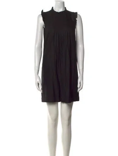 Pre-owned Tibi Wool Mini Dress In Black
