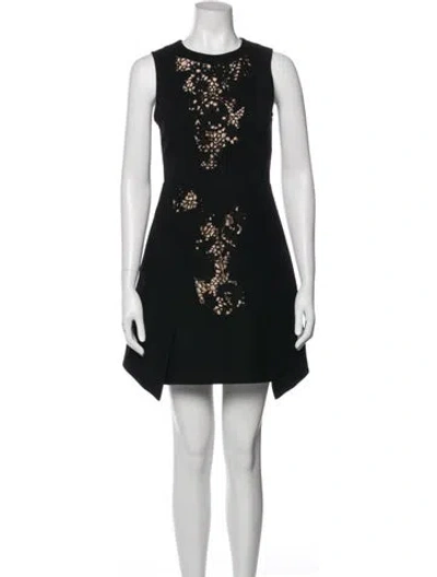 Pre-owned Tibi Wool Mini Dress In Black