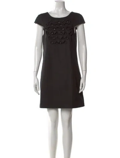 Pre-owned Tibi Wool Mini Dress In Black