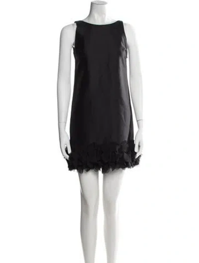 Pre-owned Tibi Wool Mini Dress In Black