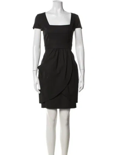 Pre-owned Tibi Wool Mini Dress In Black