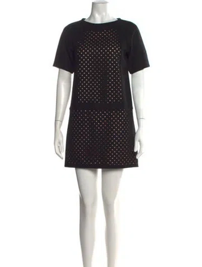 Pre-owned Tibi Wool Mini Dress In Black