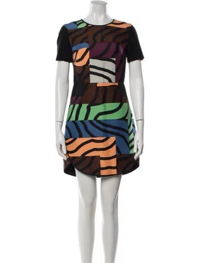 Pre-owned Tibi Wool Mini Dress In Black