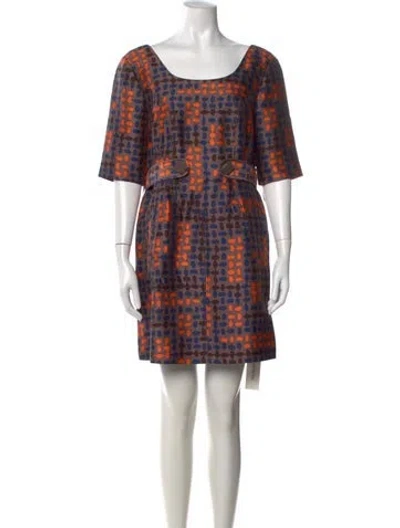 Pre-owned Tibi Wool Mini Dress In Brown