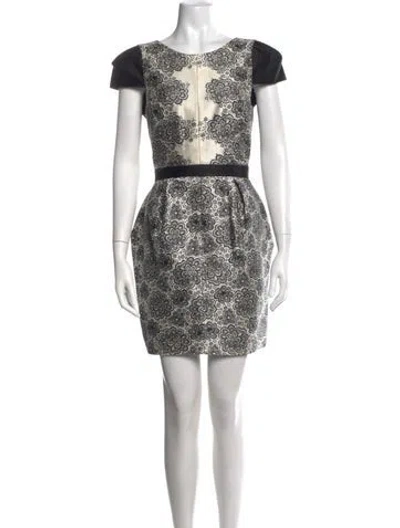 Pre-owned Tibi Wool Mini Dress In Neutrals