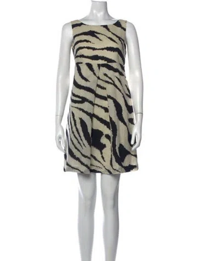 Pre-owned Tibi Wool Mini Dress In White