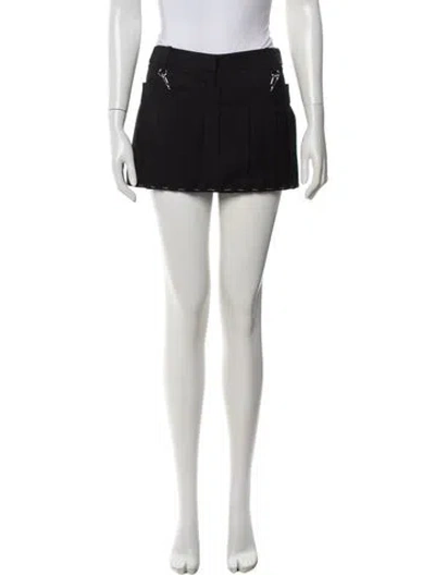Pre-owned Tibi Wool Mini Shorts W/ Tags In Black