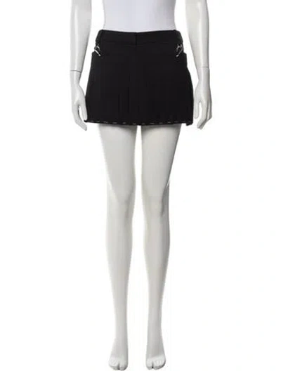 Pre-owned Tibi Wool Mini Shorts W/ Tags In Black