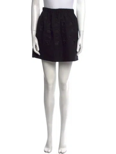Pre-owned Tibi Wool Mini Skirt In Black