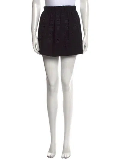 Pre-owned Tibi Wool Mini Skirt In Black