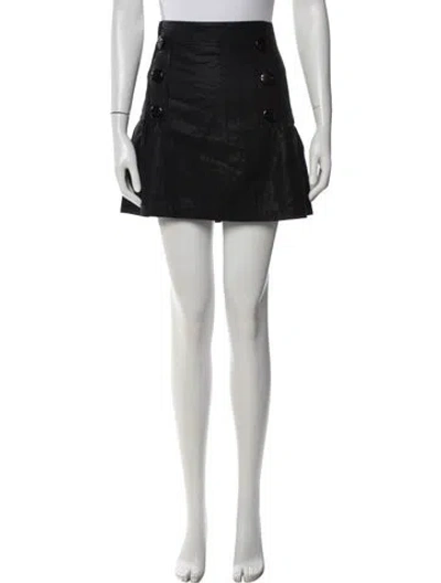 Pre-owned Tibi Wool Mini Skirt In Black