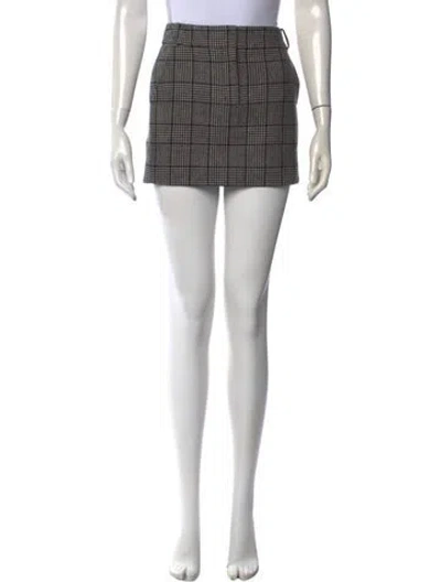 Pre-owned Tibi Wool Mini Skirt In Black/grey