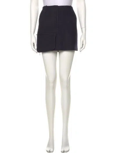 Pre-owned Tibi Wool Mini Skirt In Blue