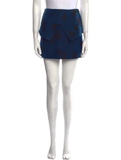 Pre-owned Tibi Wool Mini Skirt In Blue