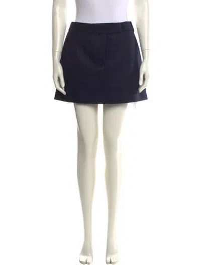 Pre-owned Tibi Wool Mini Skirt In Blue