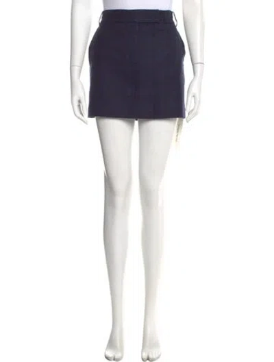 Pre-owned Tibi Wool Mini Skirt In Blue