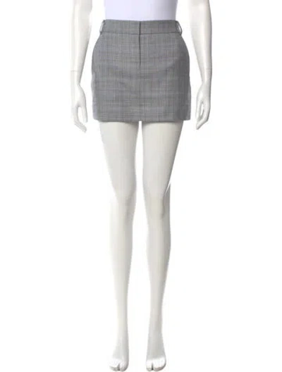 Pre-owned Tibi Wool Mini Skirt In Gray