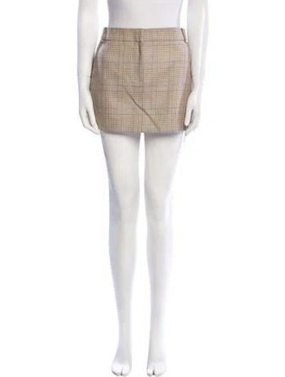 Pre-owned Tibi Wool Mini Skirt In Neutral