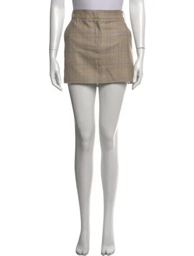 Pre-owned Tibi Wool Mini Skirt In Neutral