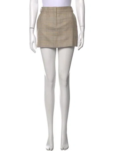 Pre-owned Tibi Wool Mini Skirt In Neutrals