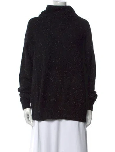 Pre-owned Tibi Wool Mock Neck Sweater In Black